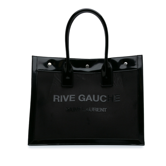 Pre-Loved Saint Laurent Small Mesh and Patent Rive Gauche Tote - Picture 1 of 9